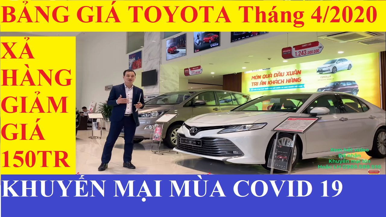 Bảng Giá Khuyến Mại Xe Toyota Mới Nhất Tháng 3 Năm 2020 Giảm Hơn 150 Triệu